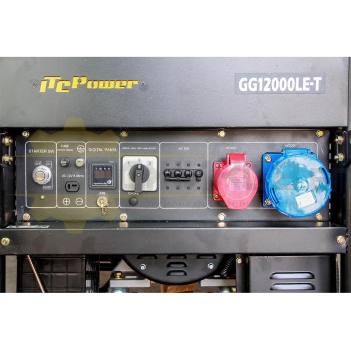 Бензинов трифазен генератор за ток ITC POWER GG 12000LE/T, 9.0kW, 20.0 к.с., 18 часа - 