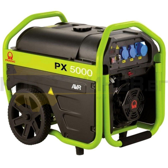 Бензинов монофазен генератор с AVR PRAMAC PX5000, 3.6kW, 14.06 часа - 