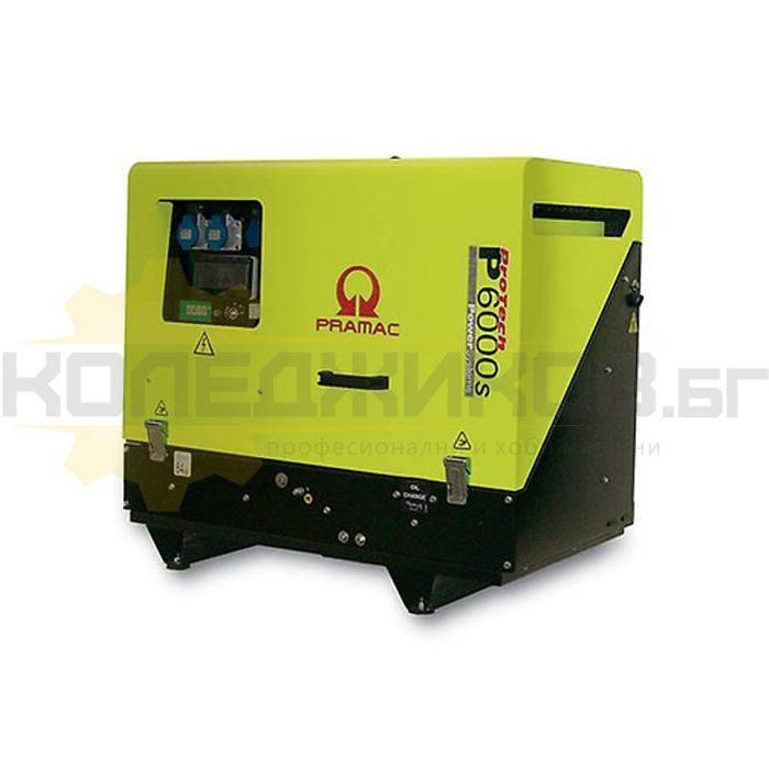 Дизелов монофазен обезшумен генератор за ток с ел старт и AMF PRAMAC P6000s, 5.4kW, 19 к.с. - 
