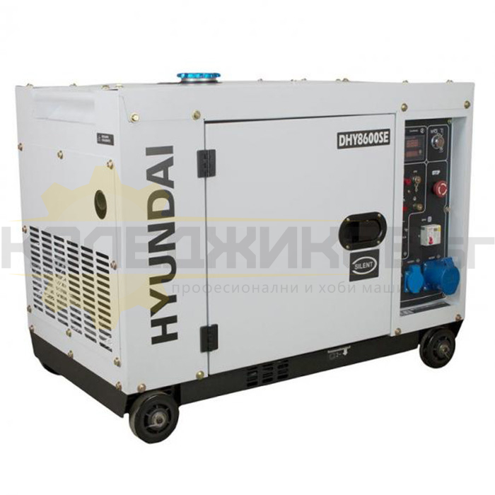 Дизелов монофазен генератор за ток HYUNDAI DHY 8600SE, 6.3kW, 12 к.с. - 