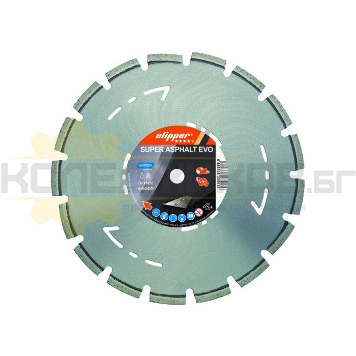 Диамантен диск за асфалт 300 мм NORTON SUPER ASPHALT EVO - 