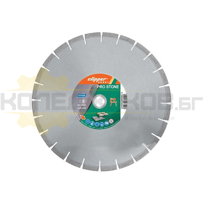 Диамантен диск за гранит и мрамор 350 мм NORTON CLIPPER STONE - 