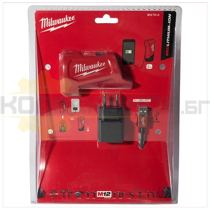 Зарядно устройство за акумулаторни батерии MILWAUKEE M12 TC - 