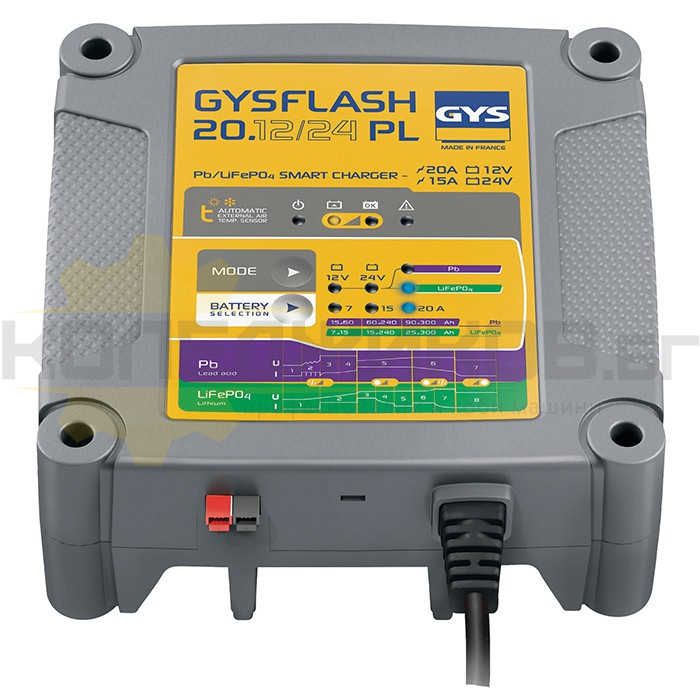 Зарядно устройство за акумулатор GYS GYSFLASH 20.12/24 PL - 