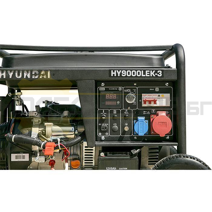 Бензинов трифазен генератор за ток HYUNDAI HY 9000 LEK-3R, 6.6kW, 14 к.с. - 
