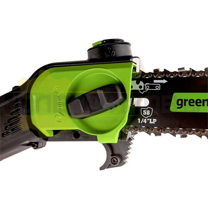 Акумулаторна кастрачка за клони с батерия и зарядно GreenWorks GD60PSK2 - 