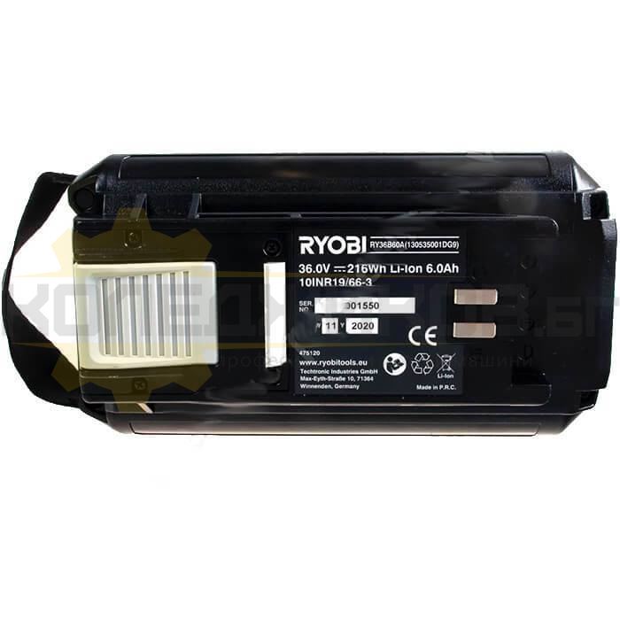 Акумулаторна батерия RYOBI RY36B60A, 36V, 6 Ah - 