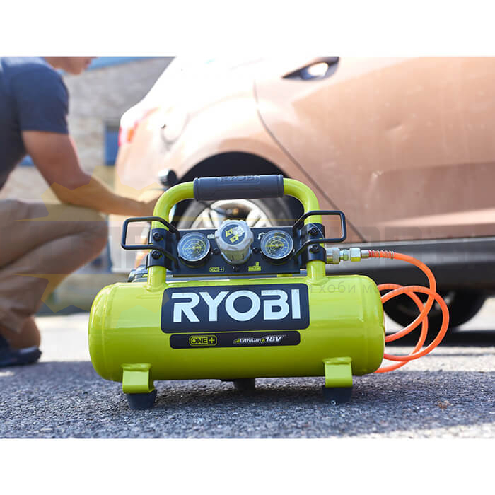 Акумулаторен компресор за въздух RYOBI R18AC-0 SOLO - 