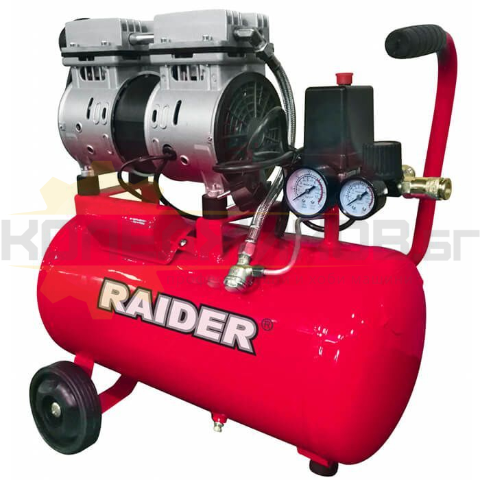 Компресор за въздух RAIDER RD-AC07, 750W, 24 л - 