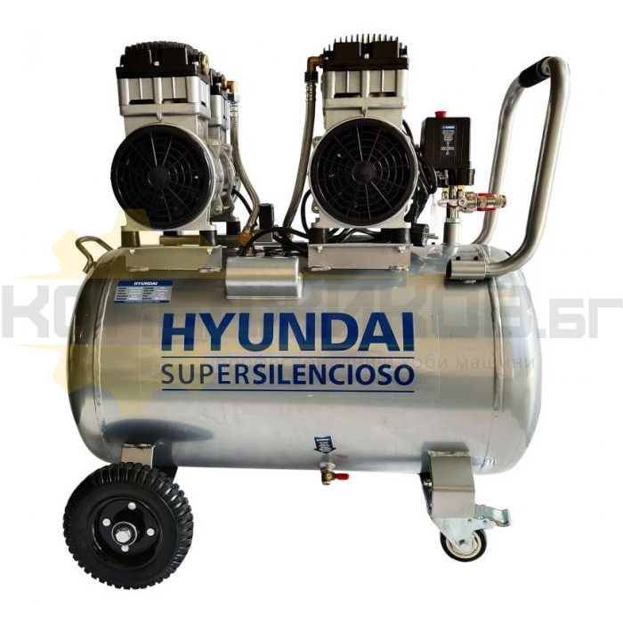 Компресор за въздух HYUNDAI HYAC 100-3S, 2200W, 370 л/мин., 100 л - 