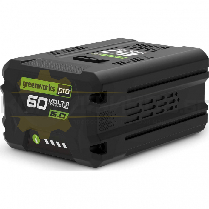 Акумулаторна батерия GreenWorks G60B6, 60V, 6 Ah - 