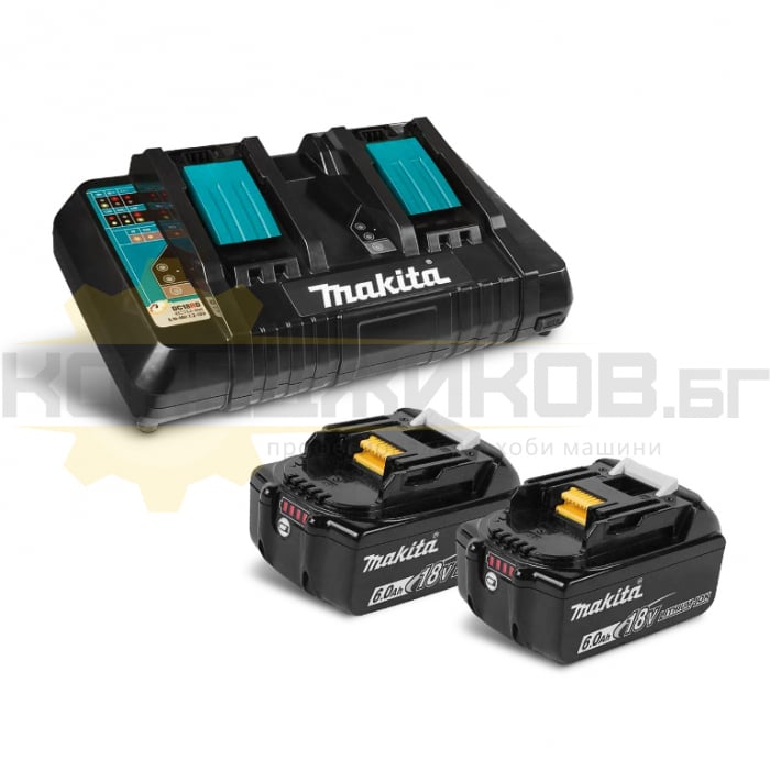 Акумулаторни батерии и зарядно устройство MAKITA B-11, 18V, 2x6 Ah - 
