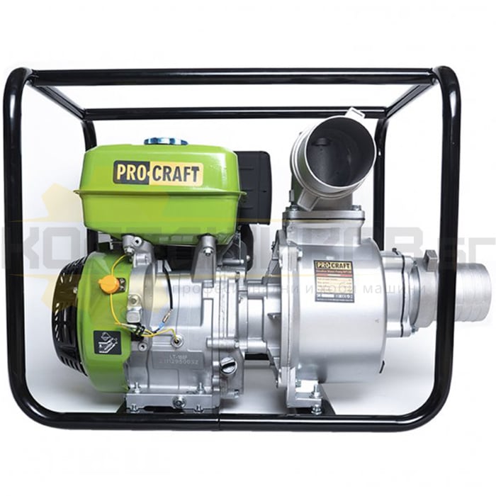 Бензинова помпа за чиста вода PROCRAFT WP100, 270 куб.см., 5.5 к.с., 80 куб.м/ч., 20 м - 