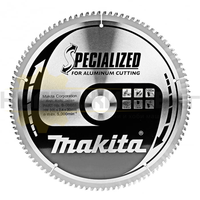 Циркулярен диск за рязане на алуминий MAKITA Specialized B-09684, 305x30x2.4 мм, 100 z - 