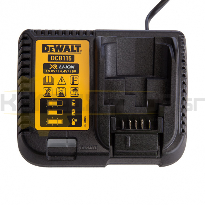 Зарядно устройство за акумулаторни батерии Li-Ion DeWALT DCB115, 10.8-18 V - 