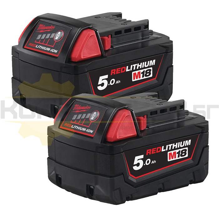 Акумулаторни батерии MILWAUKEE M18 B52, 18V, 2x5 Ah - 
