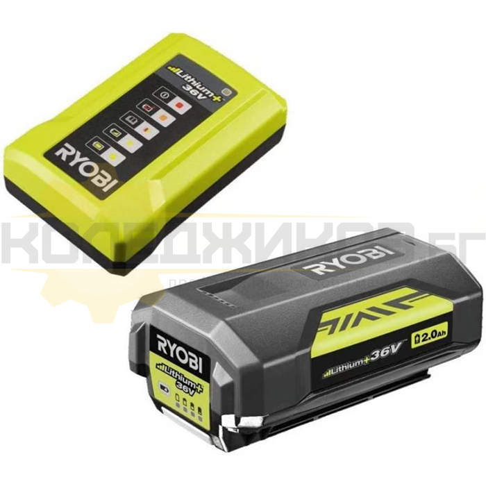 Акумулаторна батерия и зарядно устройство RYOBI RY36BC17A-120, 36V, 2 Ah - 