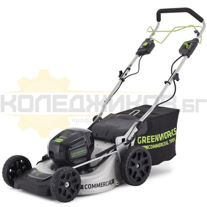 Акумулаторна косачка за трева - самоходна GreenWorks GC82LM51SP Set, 82V, 5 Ah, 51 см., 55 л - 