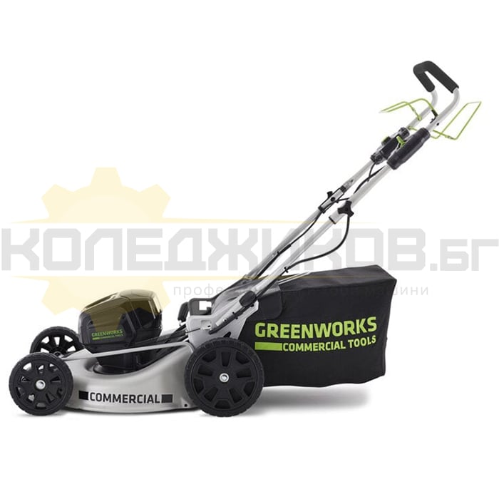 Акумулаторна косачка за трева - самоходна GreenWorks GC82LM51SP Set, 82V, 5 Ah, 51 см., 55 л - 