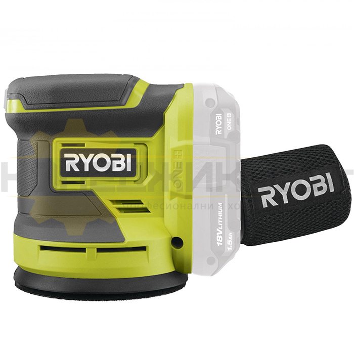 Акумулаторен ексцентършлайф RYOBI RROS18-0, 18V, 125 мм., 10000 об/мин - 