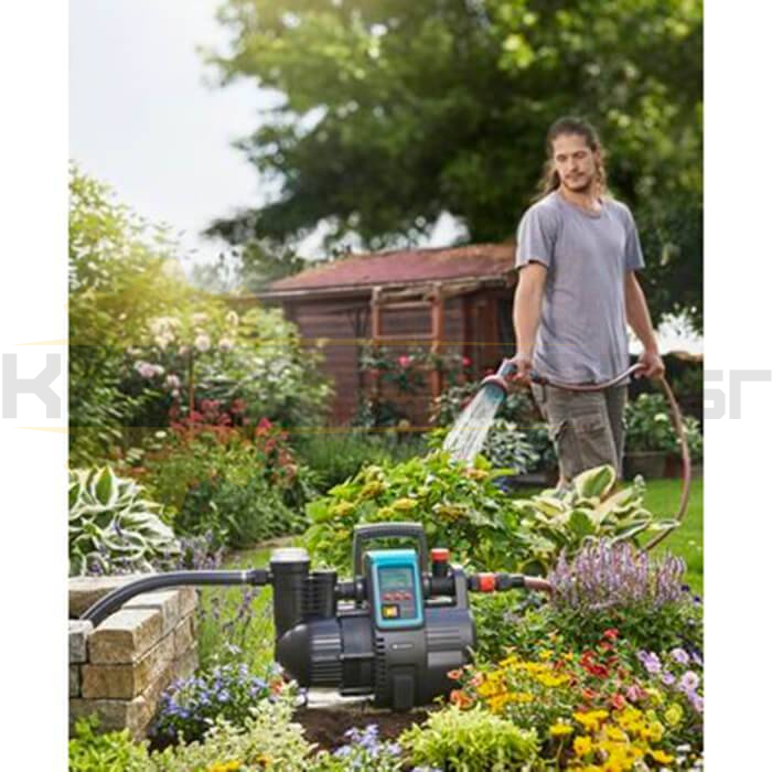 Градинска помпа за вода GARDENA Smart Automatic Home & Garden Pump 5000/5 Set, 1300W, 83 л/мин., 50 м - 