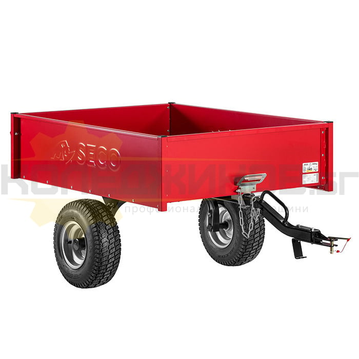 Ремарке за тракторни косачки SECO NT 4 - 400 кг, в червен или черен цвят - 