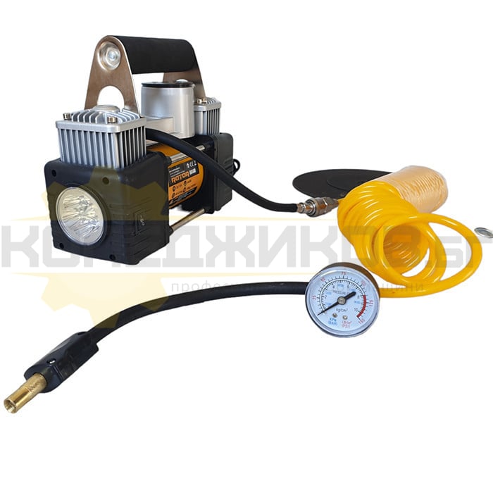Мини компресор за гуми ROTOR RK400, 12V, 400W, 80 л/мин., 3 м - 