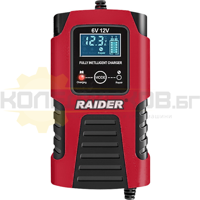 Инверторно зарядно за акумулатор RAIDER RD-BC17, 6/12V, 45 Ah - 