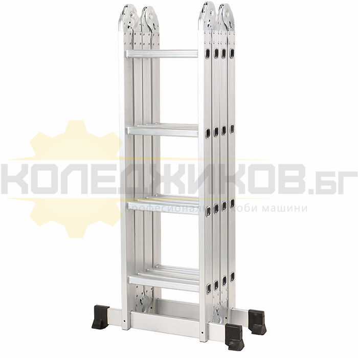 Мултифункционална алуминиева стълба ELEFANT KMP404 4x4, 460 см., 12.2 кг - 