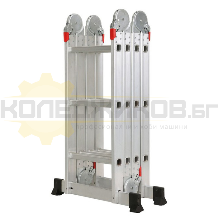 Мултифункционална алуминиева стълба ELEFANT KMP403B 4x3, 355 см., 12.5 кг - 