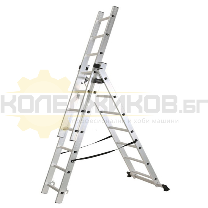 Мултифункционална алуминиева стълба ELEFANT KME307 3x7, 486 см., 9.8 кг - 