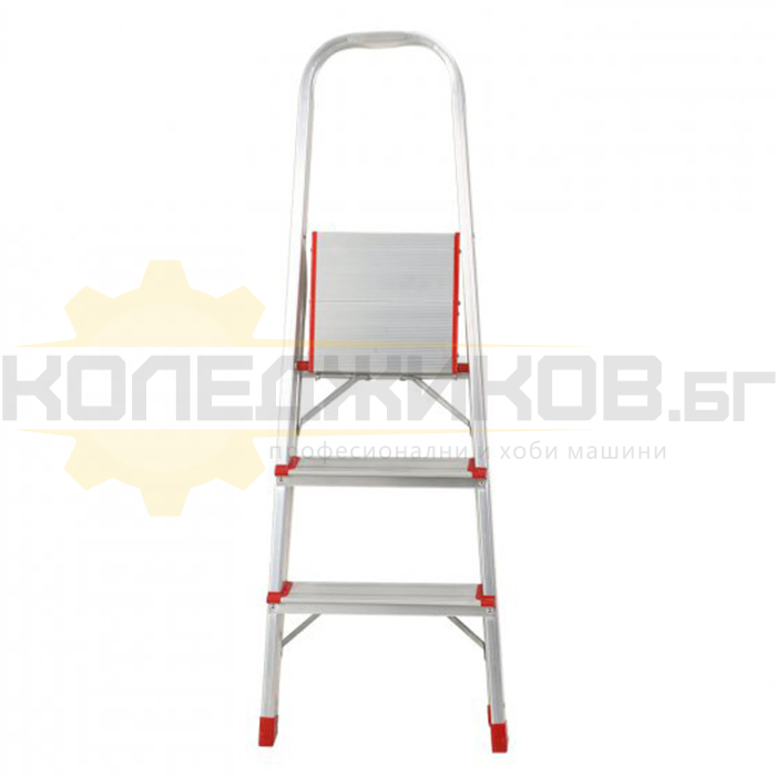 Двураменна алуминиева стълба ELEFANT KMH0103, стъпала: 3 бр., 118 см., 2.4 кг - 