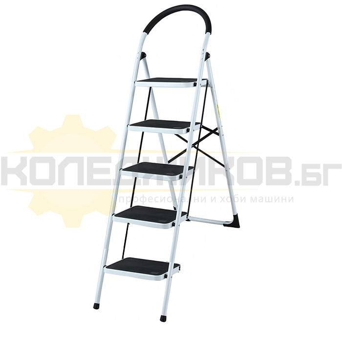 Двураменна алуминиева стълба ELEFANT KMH0205, стъпала: 5 бр., 180 см., 10 кг - 