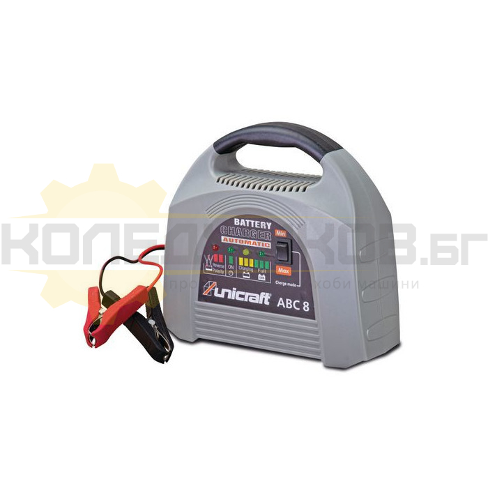 Зарядно устройство за акумулатор UNICRAFT ABC 8, 80W, 12 V, 4 A, 20-70 Ah - 