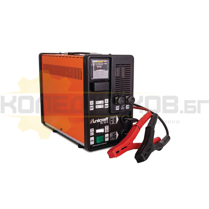 Зарядно и стартерно устройство за акумулатор UNICRAFT BC 32 S, 12/24 V, 26/30 A, 30-350 Ah - 