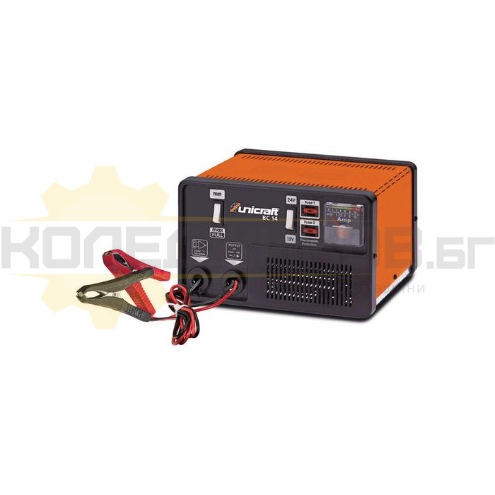 Зарядно устройство за акумулатор UNICRAFT BC 14, 140W, 12/24 V, 4/7 A, 15-100 Ah - 