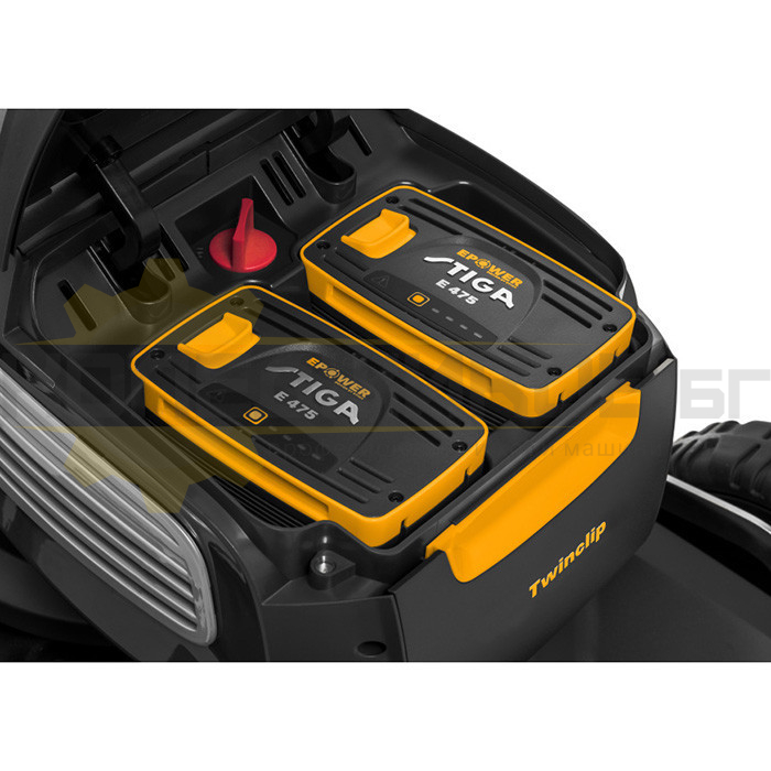 Акумулаторна косачка за трева - самоходна STIGA Twinclip 950e V Kit, 48V, 2200W, 2x7.5 Ah, 48 см., 70 л - 