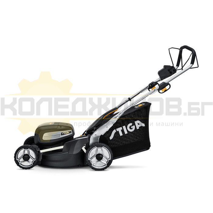 Акумулаторна косачка за трева - самоходна STIGA Twinclip 950e V Kit, 48V, 2200W, 2x7.5 Ah, 48 см., 70 л - 