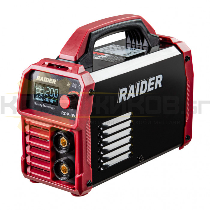 Инверторен електрожен RAIDER RDP-IW34, 180 A, 1.6-5 мм - 