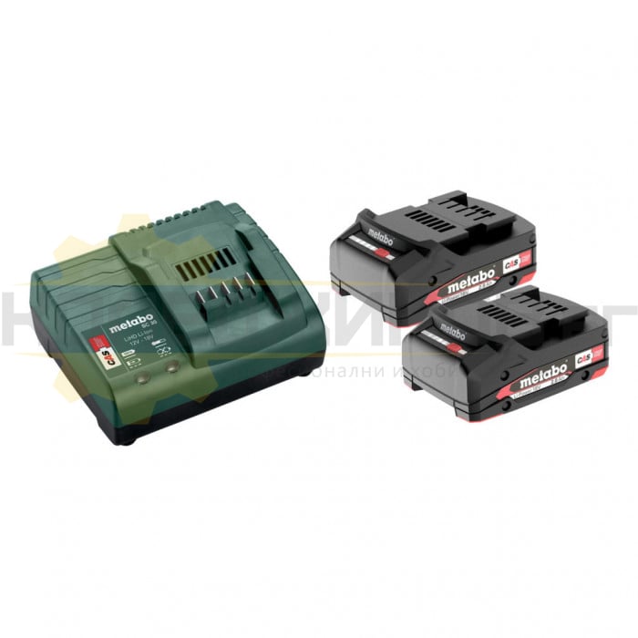 Акумулаторни батерии и зарядно устройство METABO 18V SC 30 + 2x2.0Ah Li-Power - 